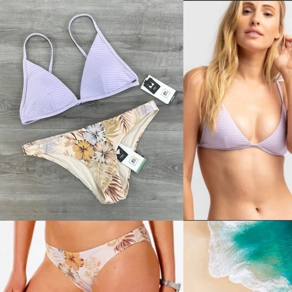 ☀️RIP CURL☀️ PREMIUM SURF BANDED PARADISE CALLING CHEEKY BIKINI SET